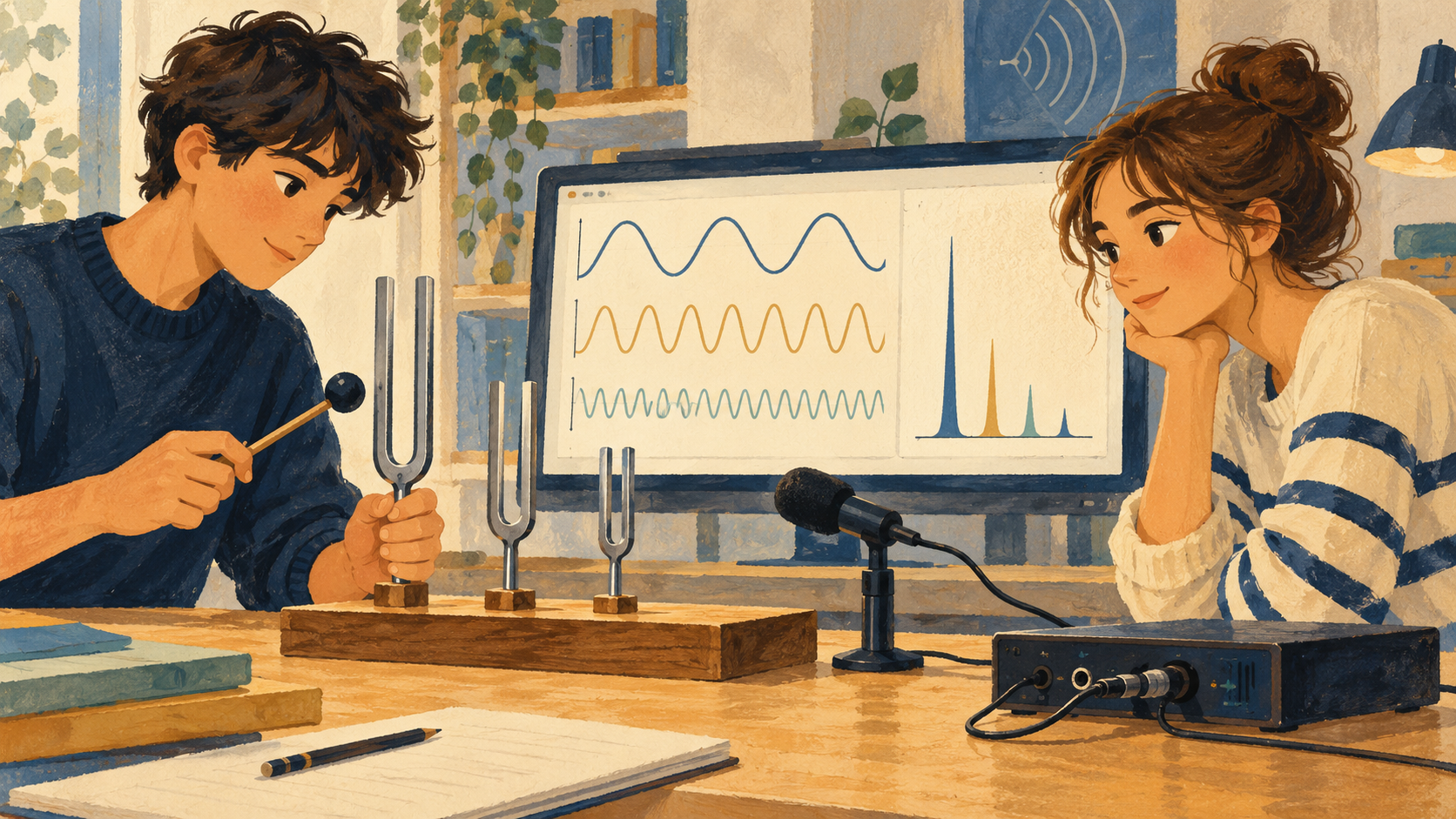 Illustration : Séries de Fourier : scène illustrée du chapitre