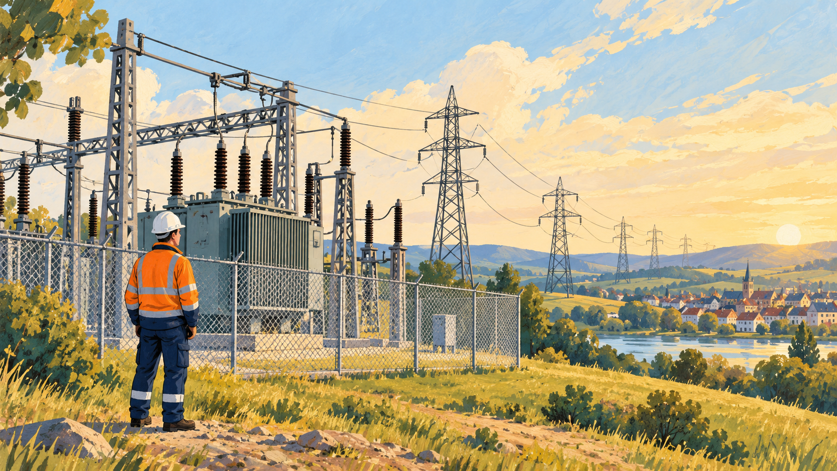 Illustration : Repérer des éléments d’un réseau de transport électrique