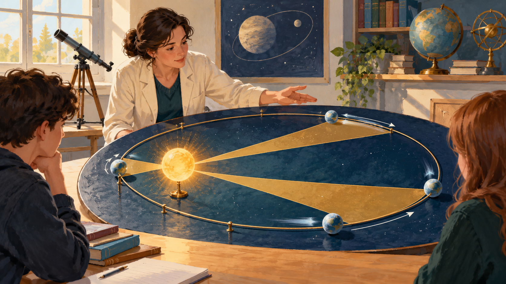 Illustration : Observer un modèle d’orbite elliptique autour d’un astre